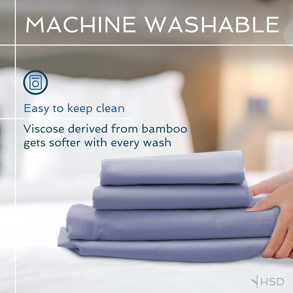 Hotel Sheets Direct 100% Viscose Derived from Bamboo Sheets Set Twin - Coolin... - Picture 6 of 10